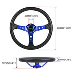 14-Inch Universal Aluminum Racing Steering Wheel Deep Dish 6 Bolt