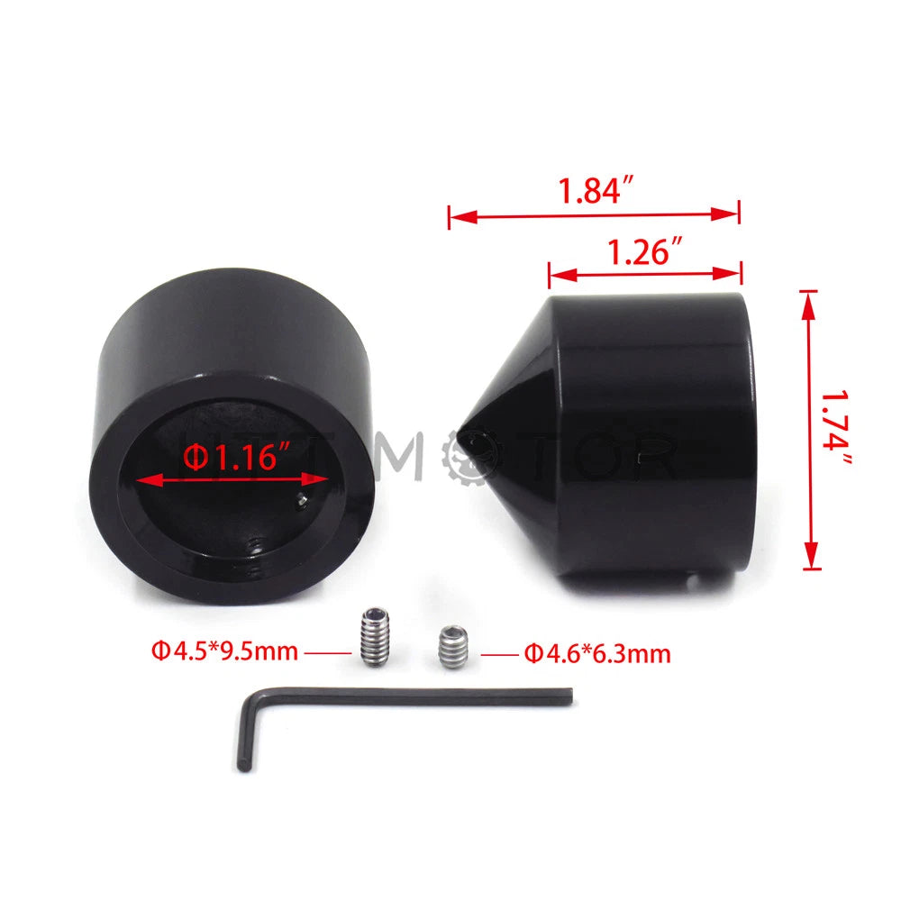 29mm Axle Nut Cap for Harley Choppers, Honda, Suzuki, Kawasaki, Yamaha (All Years)