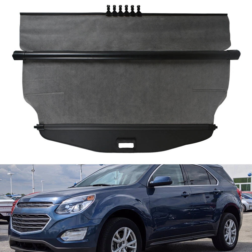 Rear Trunk Cargo Cover for Chevrolet Equinox (2010–2017) Black