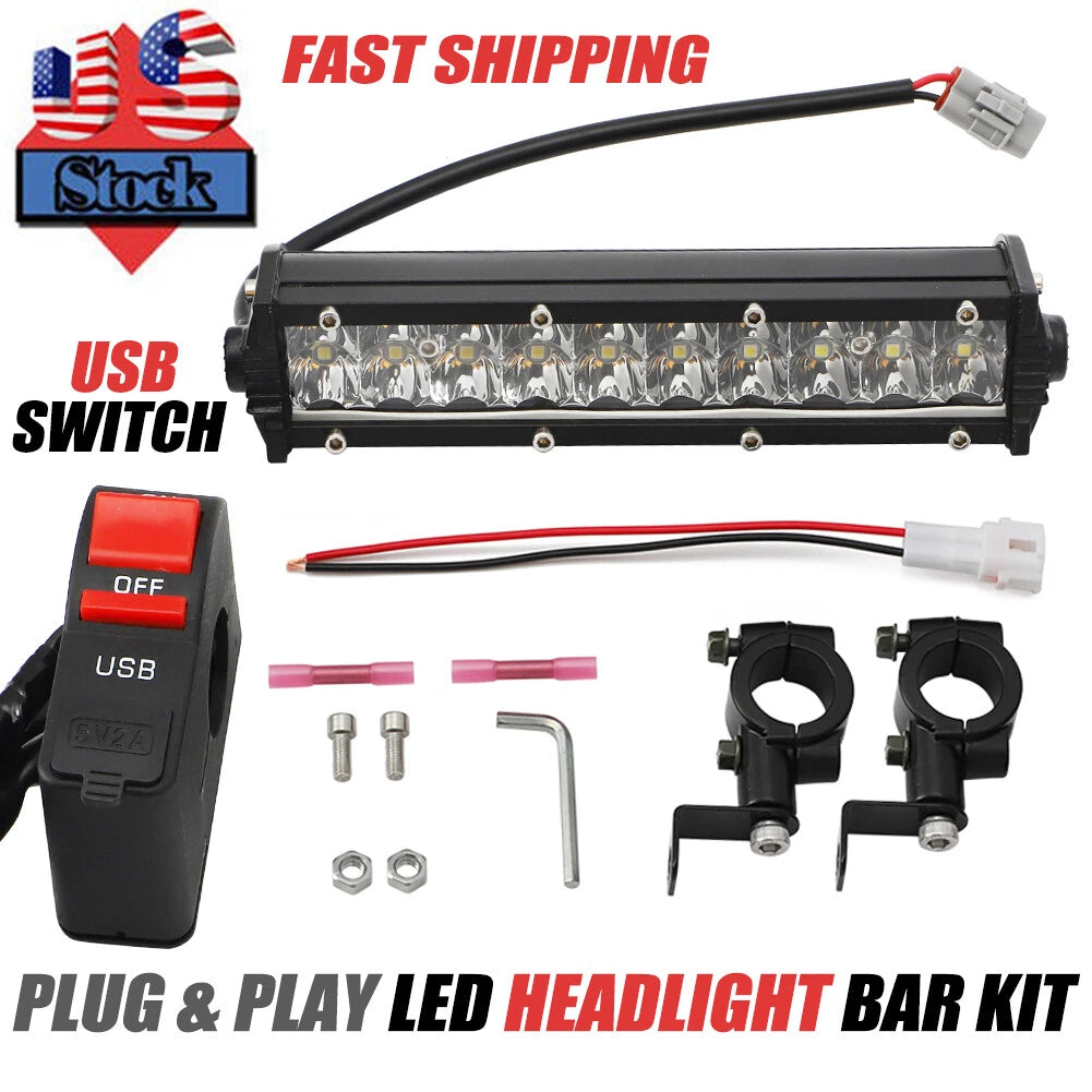 Plug&Play LED Headlight Kit for Honda TRX250X TRX90X (2005–2023)