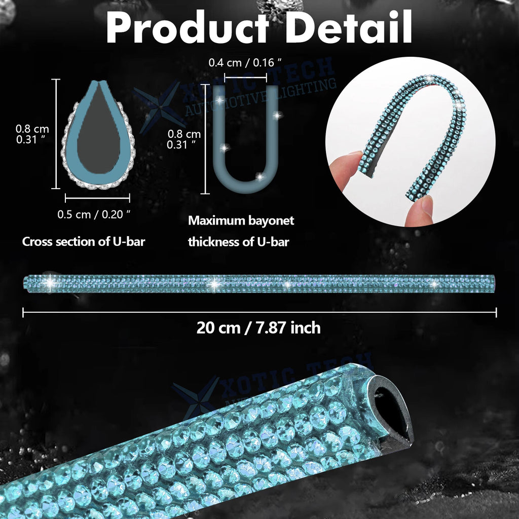 Light Blue Rhinestone Interior Decoration for Car Women (2015-2021)
