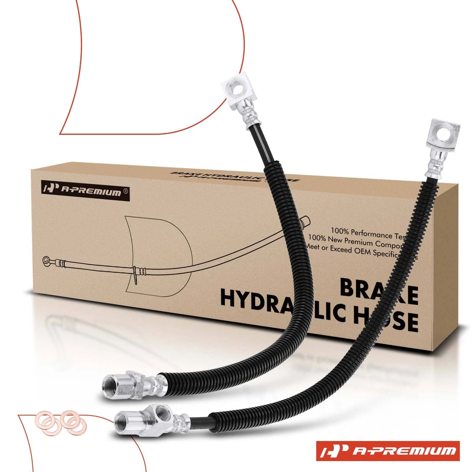 2X Rear Brake Hydraulic Hose for Chevrolet Express 3500 (2003–2013)