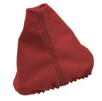 Leather Manual Shift Boot Cover for VW Jetta Vento MK3 (1991–1998) Red Black Stitch