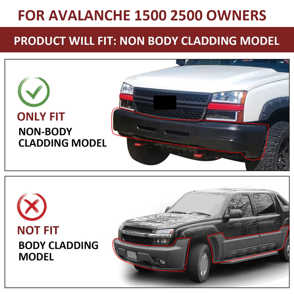 Clear Headlights Bumper Lamps with LED DRL for Chevy Silverado Avalanche (2003–2007)