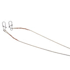 2pcs Stainless Steel Leader Wire with Swivels & Snap for Fishing