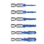 6pcs HSS Drill Tap Bit Set Metric Thread for Wood Soft Metals
