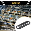 Set of 5 Oil Seal Ring 40x55x7mm for Various Models (NBR Rubber)