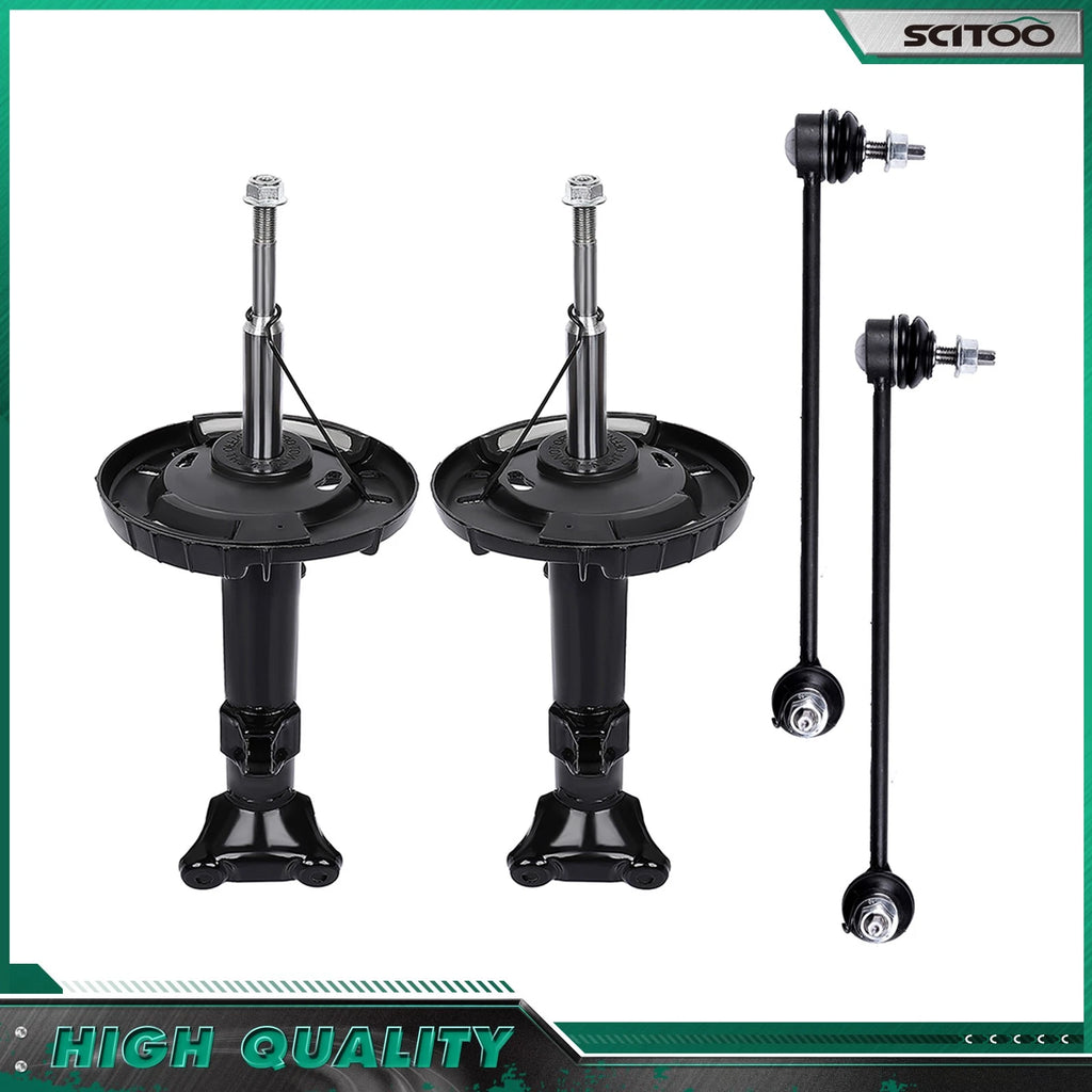 Set of 2 Struts + Sway Bars for Mercedes-Benz C240 C320 (2001–2005)