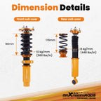 Coilover Shocks & Springs Kit for BMW Z4 (E85) (2003-2008) RWD Adjustable Height