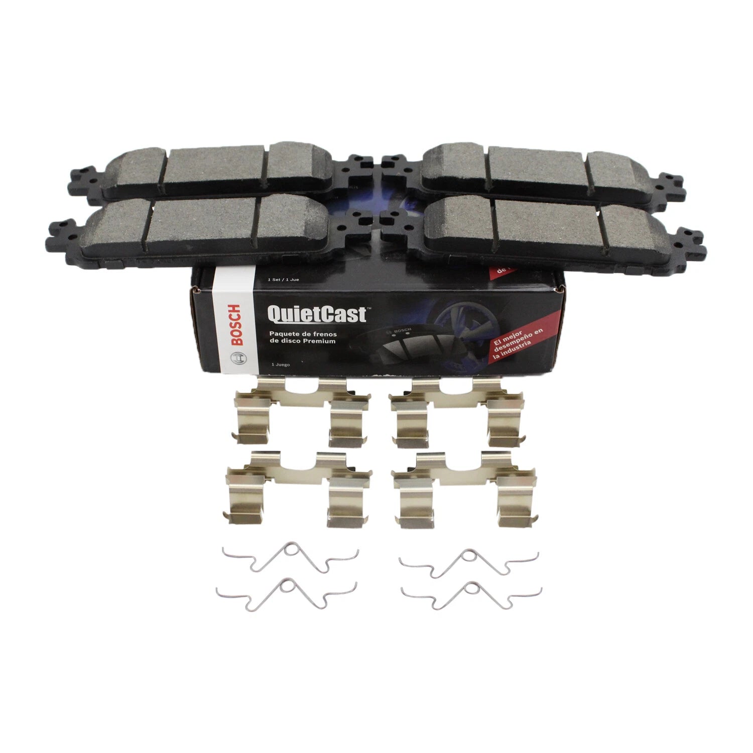 Set of 4 Bosch QuietCast Front Ceramic Brake Pads for Ford Explorer Flex Taurus MKS MKT