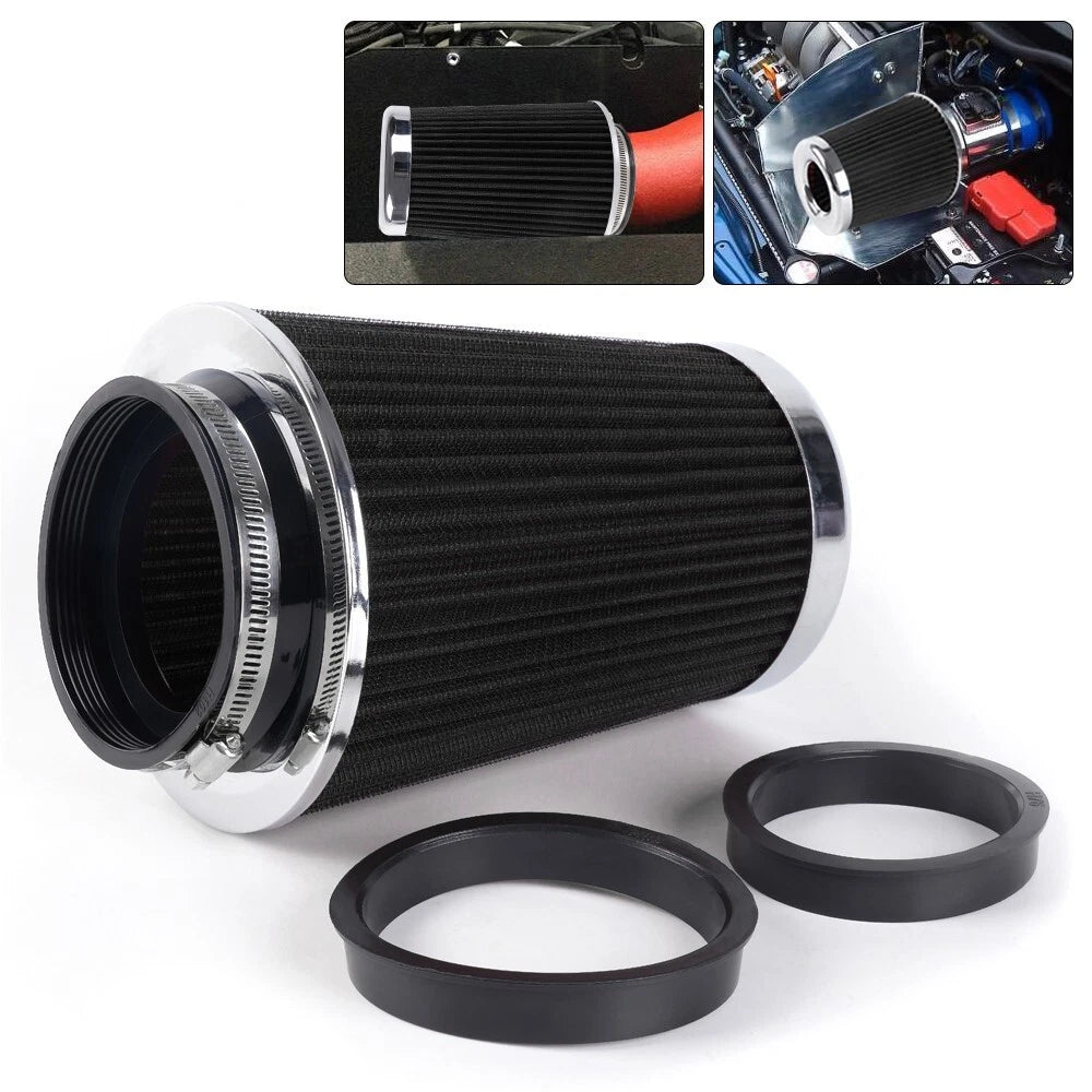 High Flow Air Intake Filter for Universal Fit (9" Tall, 3"-4" Inlet)