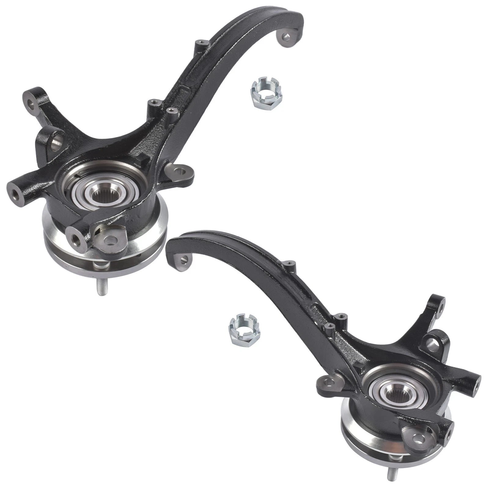 2X Front Steering Knuckle & Hub Bearing Assembly for Hyundai Sonata, Optima (2002–2005)