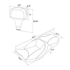 Driver Passenger Seat & Backrest for Harley Touring Road Tri Glide (2009-2023)
