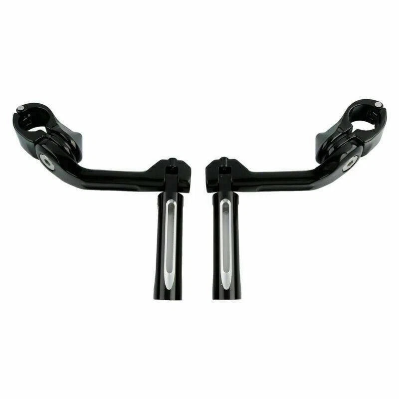 1 1/4" Black Foot Peg Clamps for Harley