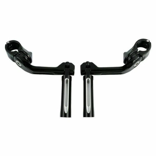 1 1/4" Black Foot Peg Clamps for Harley