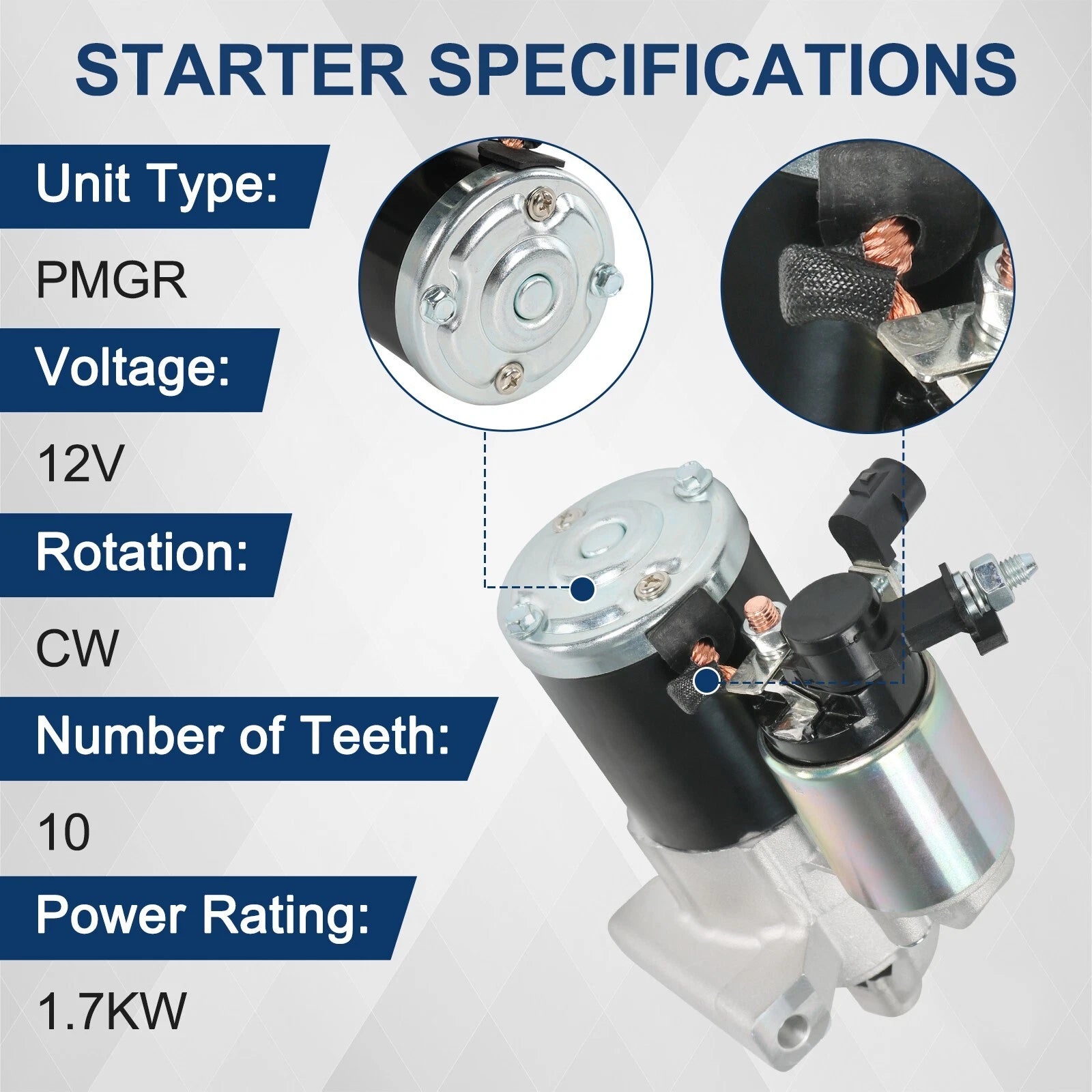 Starter for Chevrolet Silverado 1500 GMC Sierra 1500 (2014-2016)