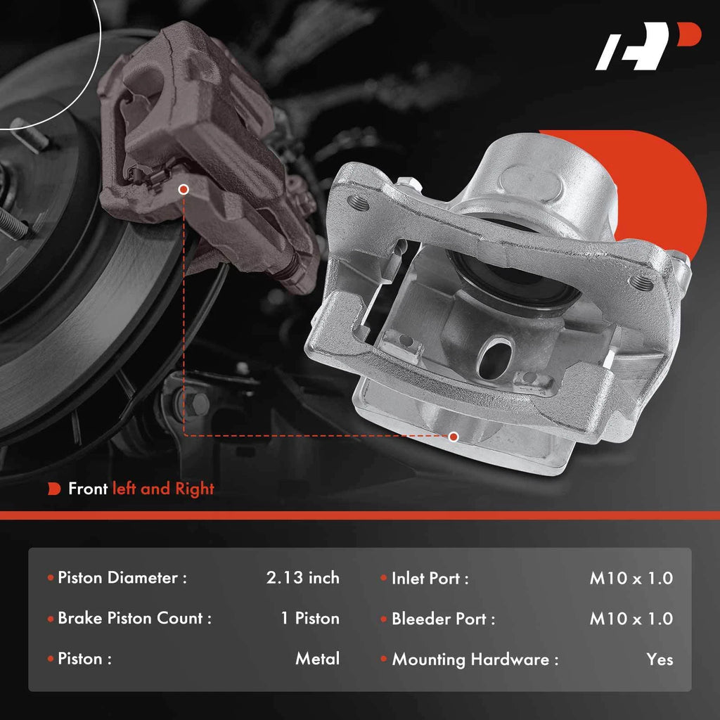 Front Disc Brake Calipers and Bracket for Toyota Prius (2004-2009)