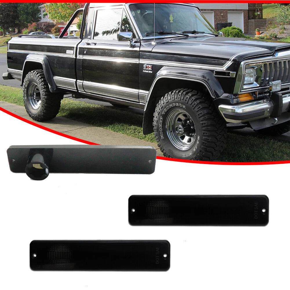 2X Smoke Side Marker Lights for Jeep J Series