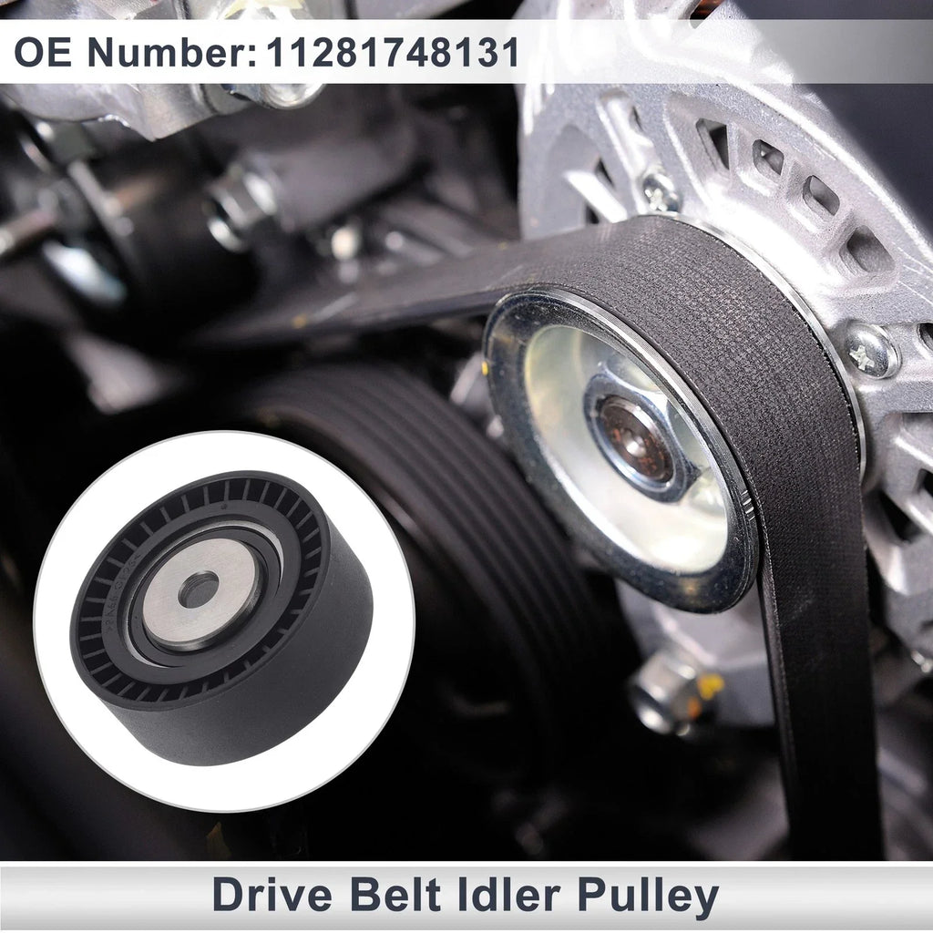 Drive Belt Idler Pulley for BMW Series 3 (1994-2006) Black 1 x