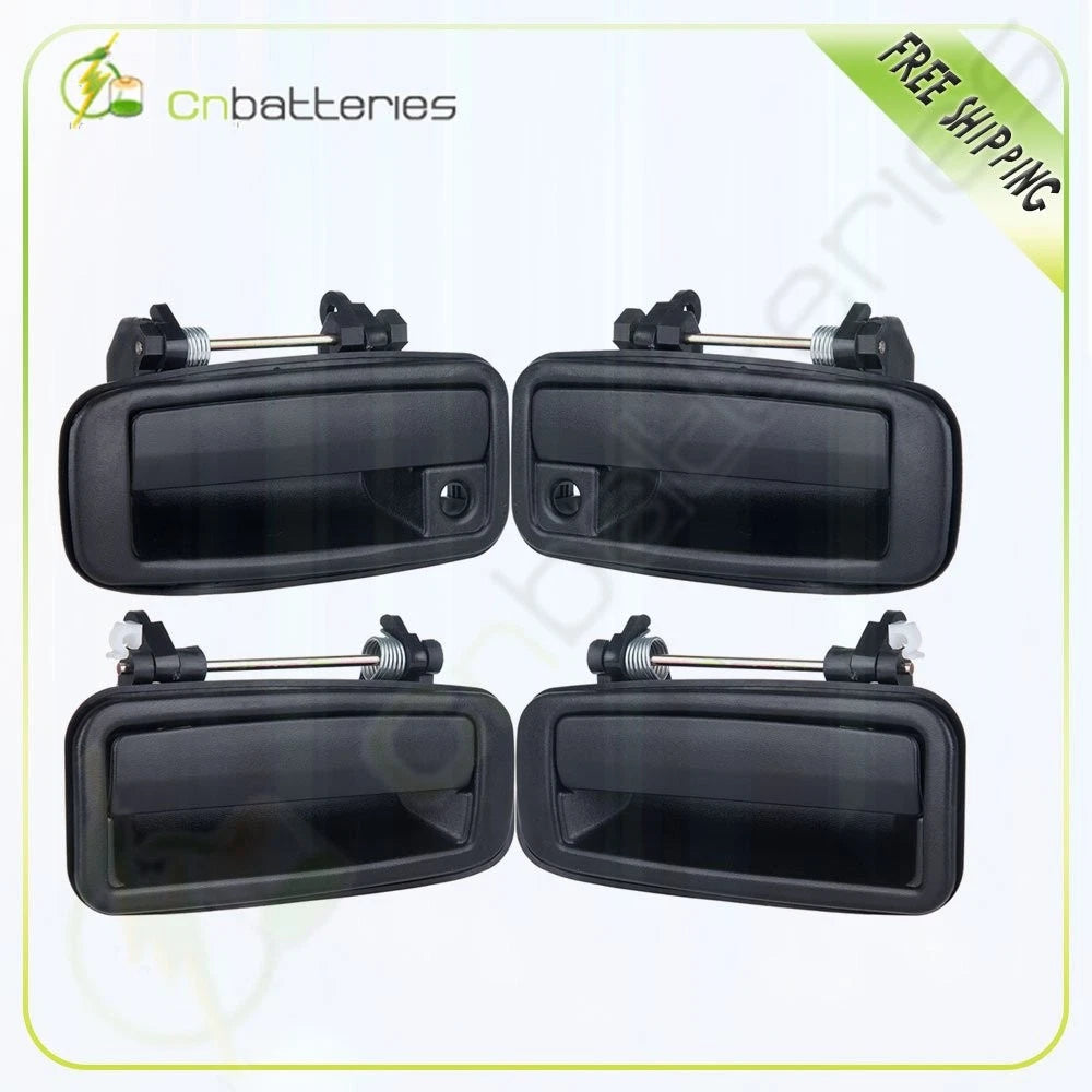 Set of 4 Door Handles for Toyota Corolla Prizm (1988–1992) - Black