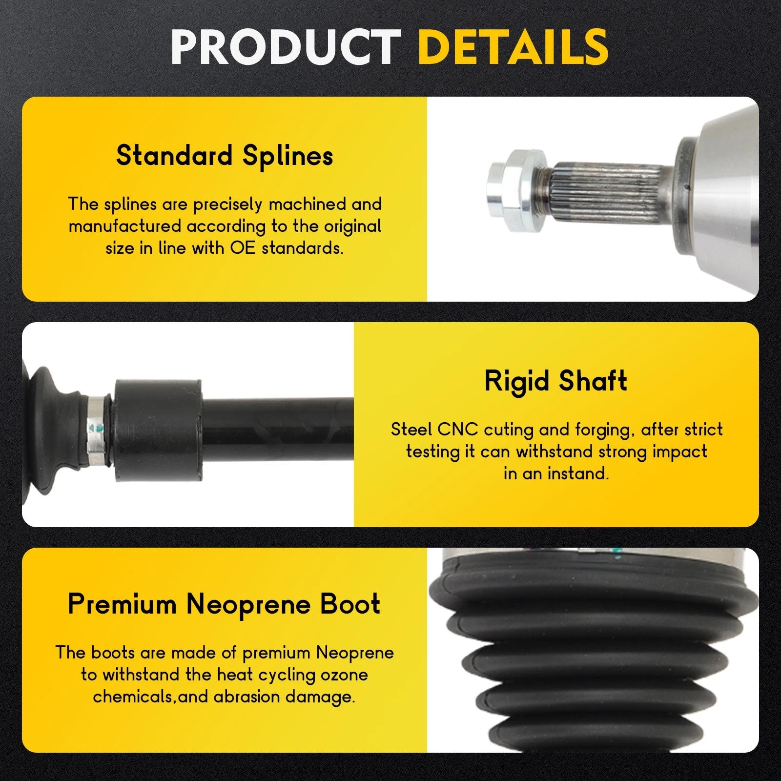 Front CV Axle Shaft for Mini Cooper Countryman Paceman (2011–2016)
