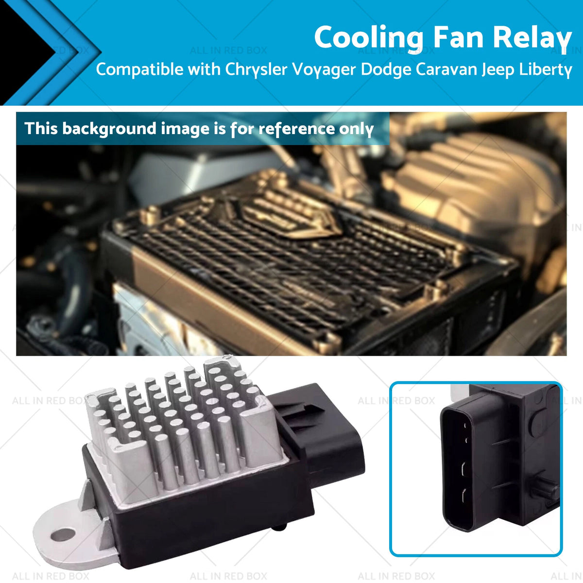 Cooling Fan Relay for Chrysler Voyager Dodge Caravan Jeep Wrangler (1996–2007)