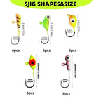 Weighted Jig Heads for Fishing (Ice Fishing)