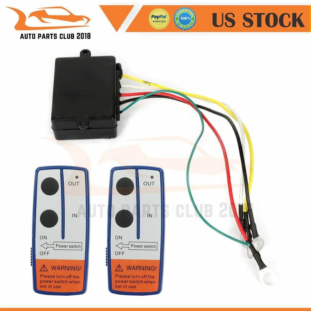 2X Wireless Winch Remote Control Switch Kit for Universal Use 