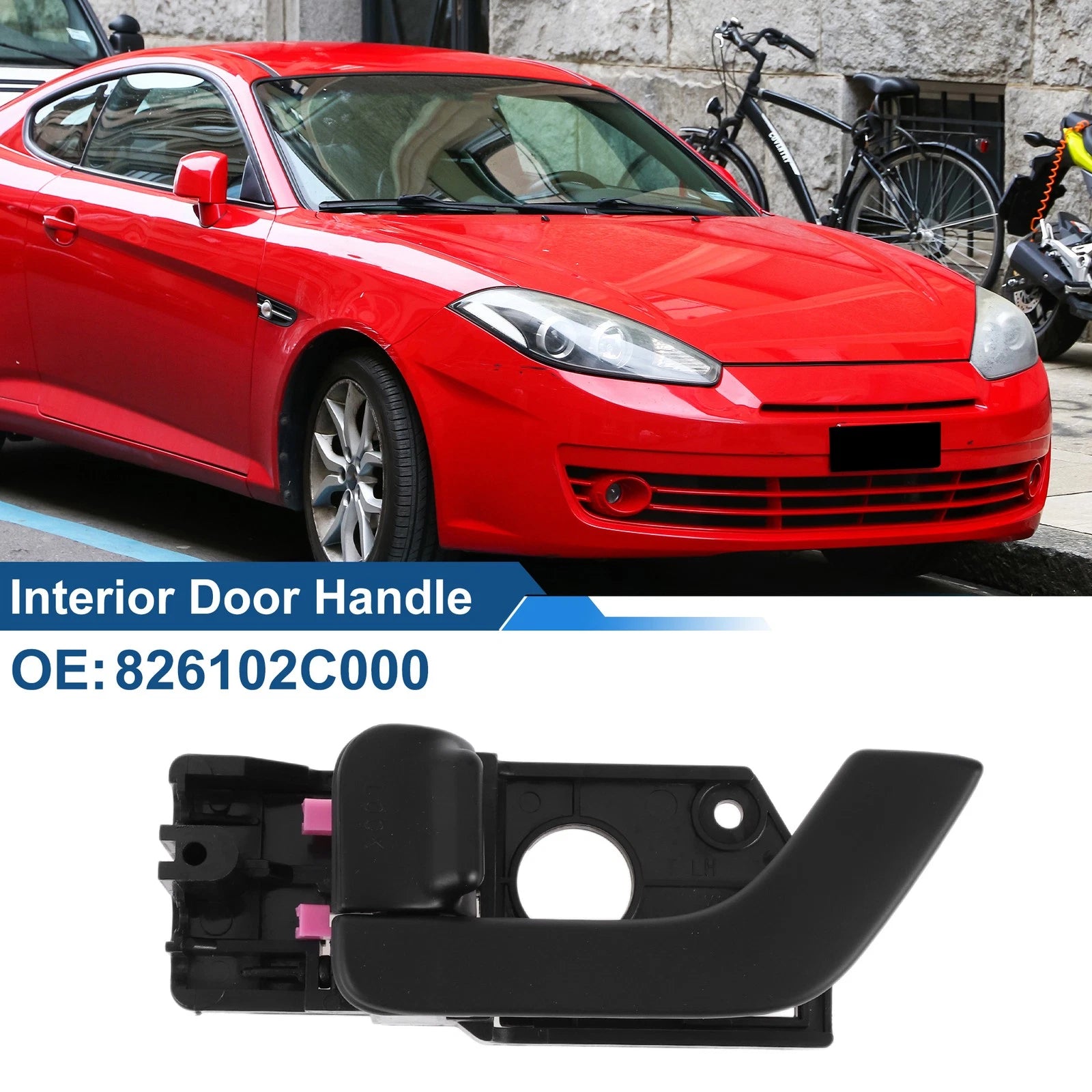 Front Passenger Side Interior Door Handle for Hyundai Tiburon (2003–2008) No. 826102C000