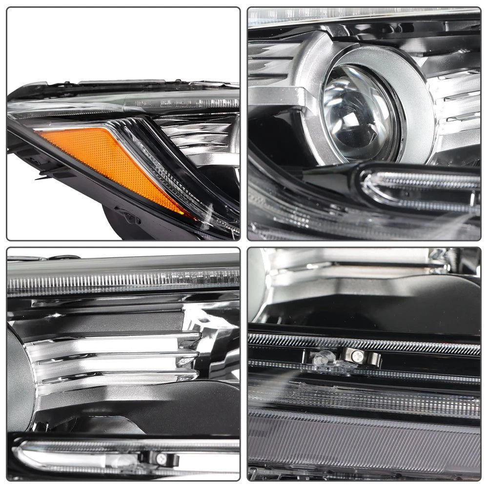 Headlight Assembly Set for Honda CR-V (2017-2022) Black Halogen