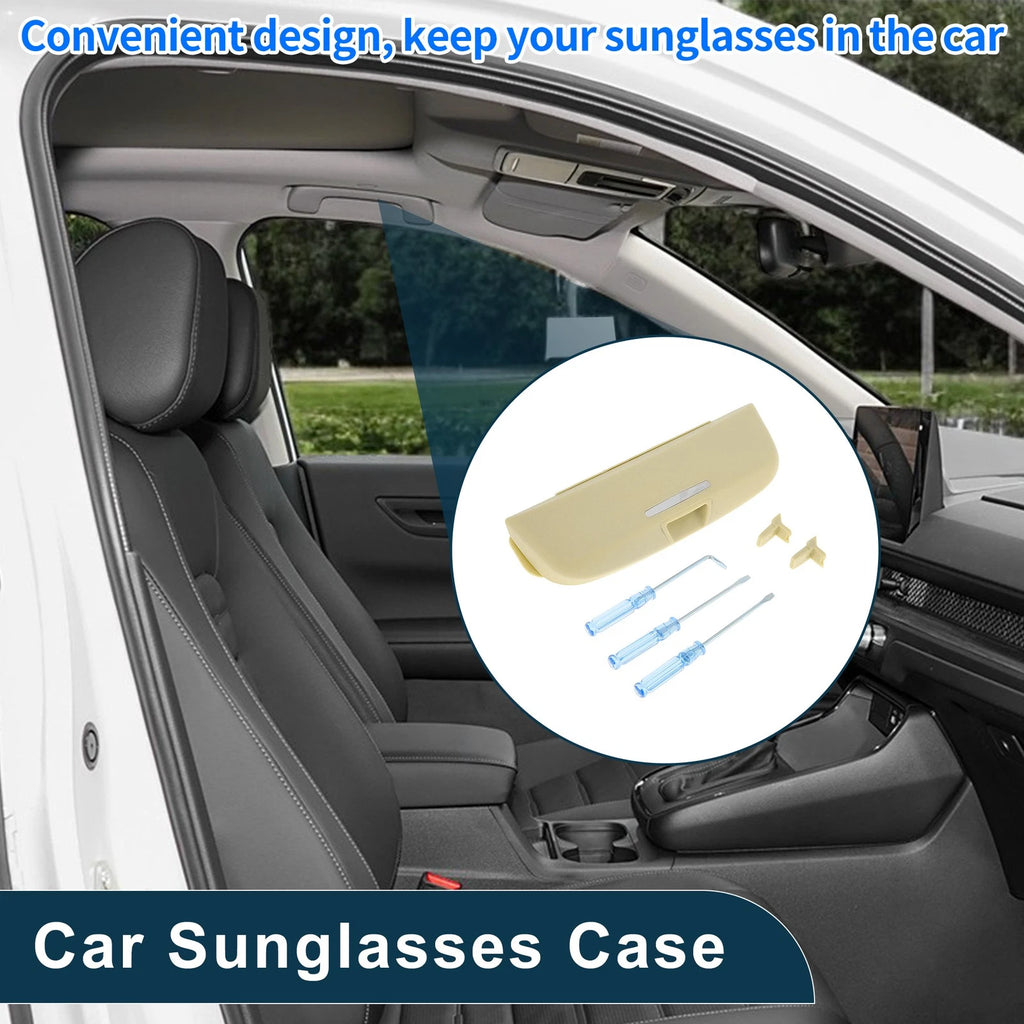 Sunglasses Case for Audi A3 (2013–2024) Eyeglasses Holder Storage Box Beige