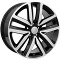 Black Wheel 18x7.5 w/Machined Face for 2009-2014 Volkswagen Tiguan - OWH2848