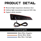Red LED Rear Bumper Reflector for Lexus RX350 RX450h (2016–2020)