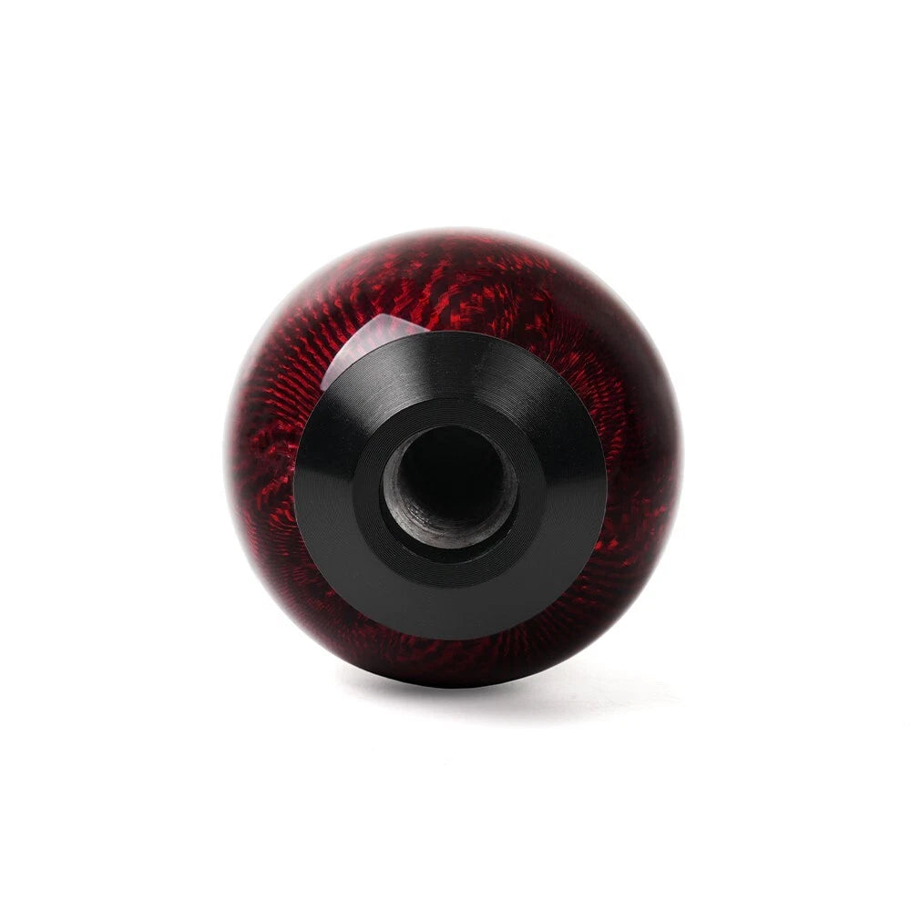 Red Carbon Fiber Round Ball Gear Shift Knob Universal