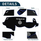 Dashboard Cover Mat for BMW 6 Series (2003–2010) Sun Protector Black Blue