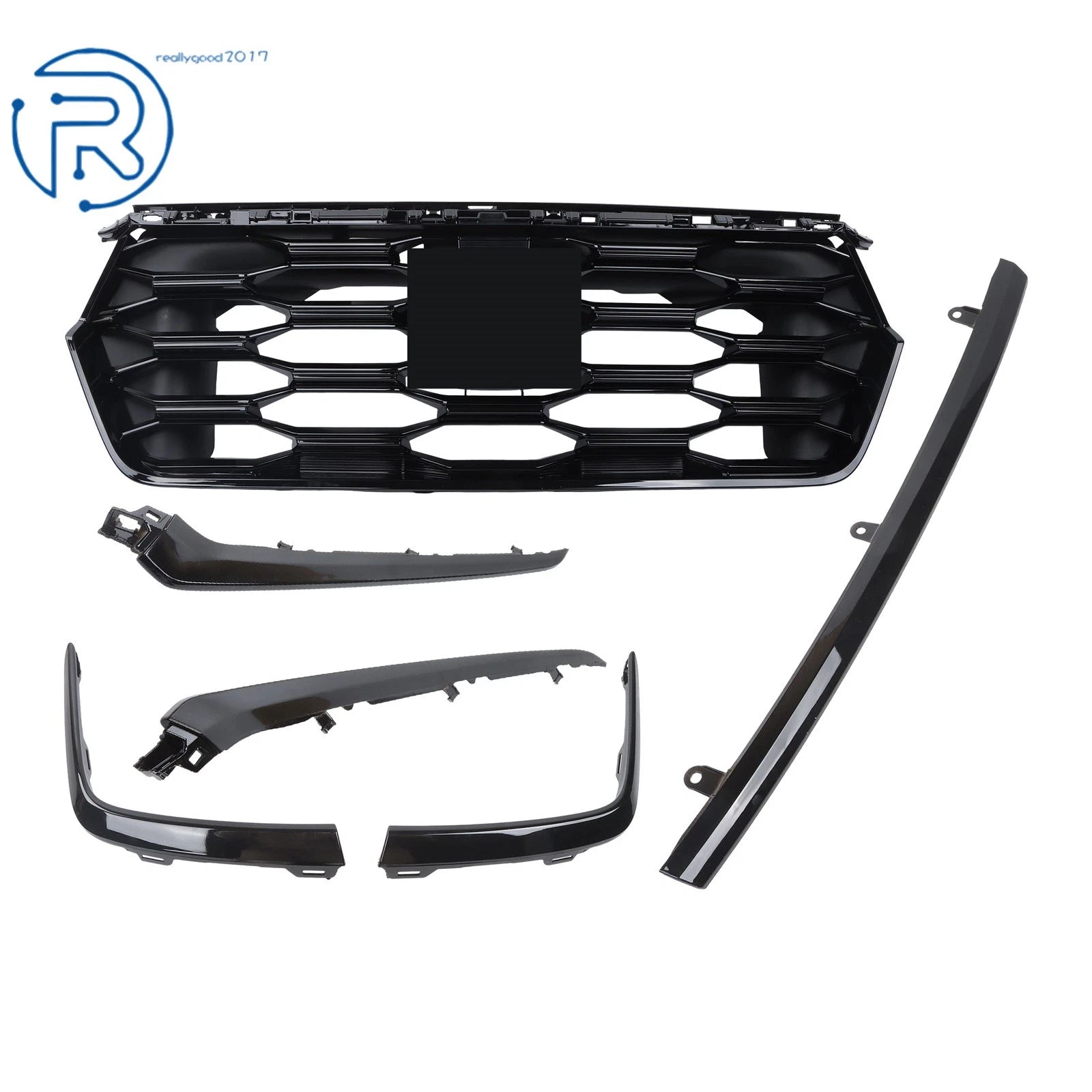 Gloss Black Radiator Grill & Molding Trim Kit for Honda Pilot (2023–2025)