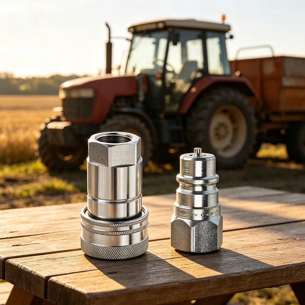 2X Quick Connect Hydraulic Coupler for AM102487 AM102420 Tractor