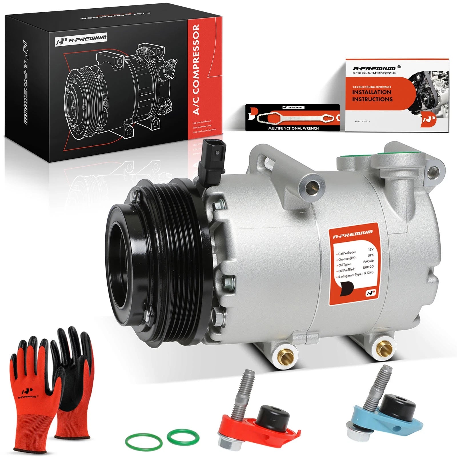 A/C Compressor with Clutch for Ford Escape Focus (2012–2014)