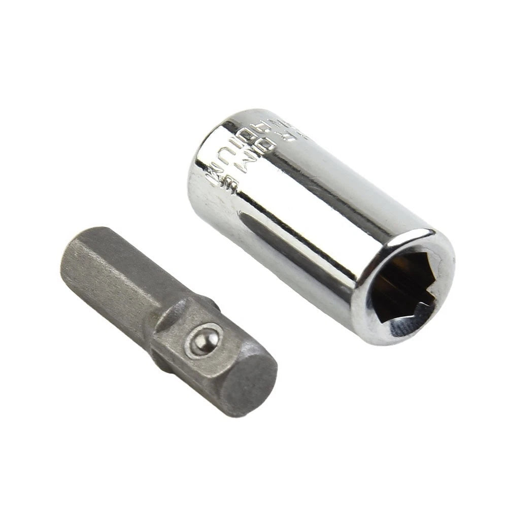 1/4 Square Drive to 1/4 Hex Shank Impact Socket Adapter