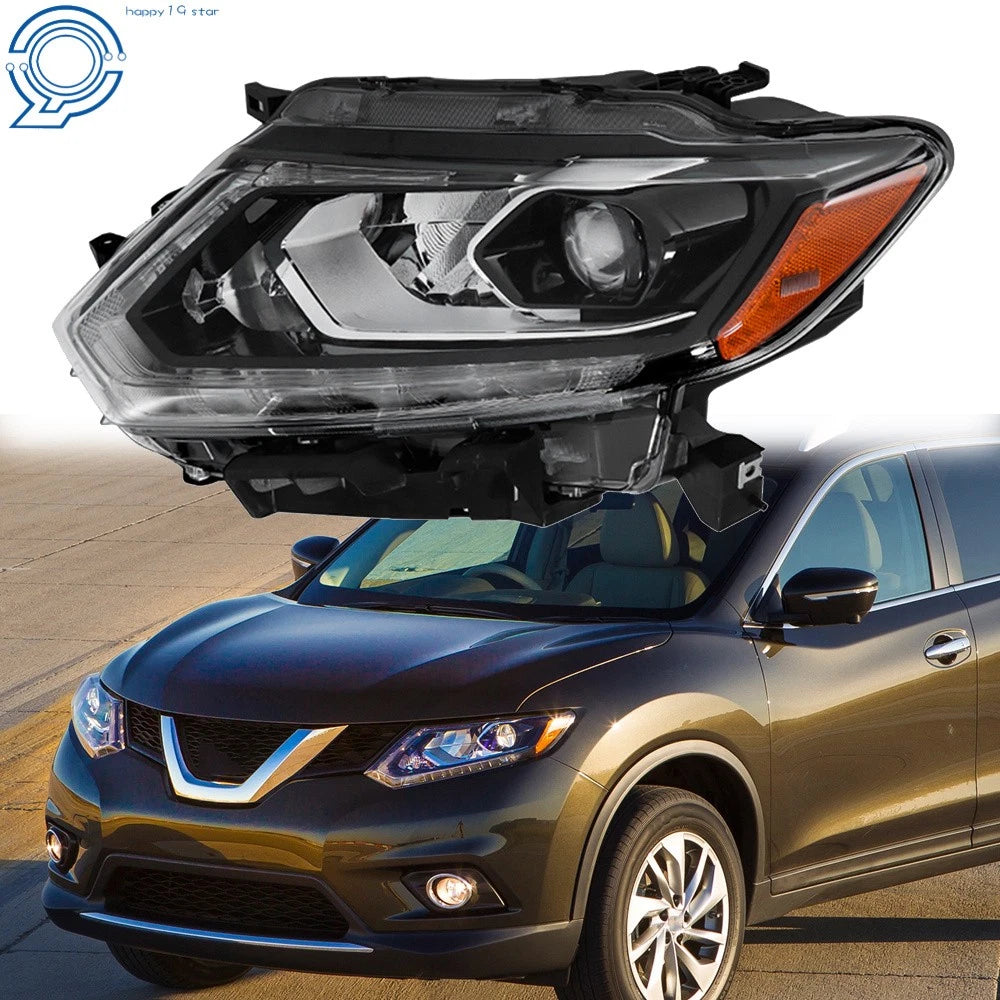 LED Headlight Headlamp for Nissan Rogue (2014–2016) Chrome Housing LH
