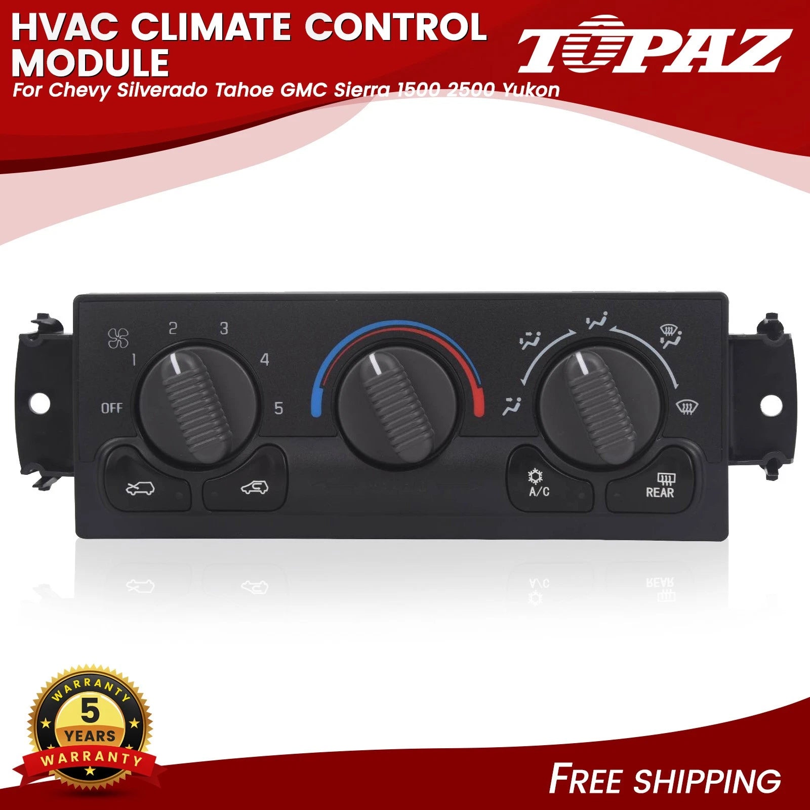 HVAC Climate Control Module for Chevy Silverado Tahoe GMC Sierra 1500 2500 Yukon (2007–2014)