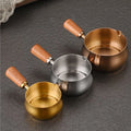 304 Stainless Steel Gravy Boat with Wood Handle for Kitchens (180ml)