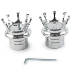 Crown Front Axle Nut Covers  For Harley Softail Sportster Road King Chrome