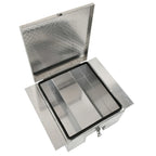 Diamond Tread Aluminum In-Frame Tool Box for Trucks (22"x24"x12")