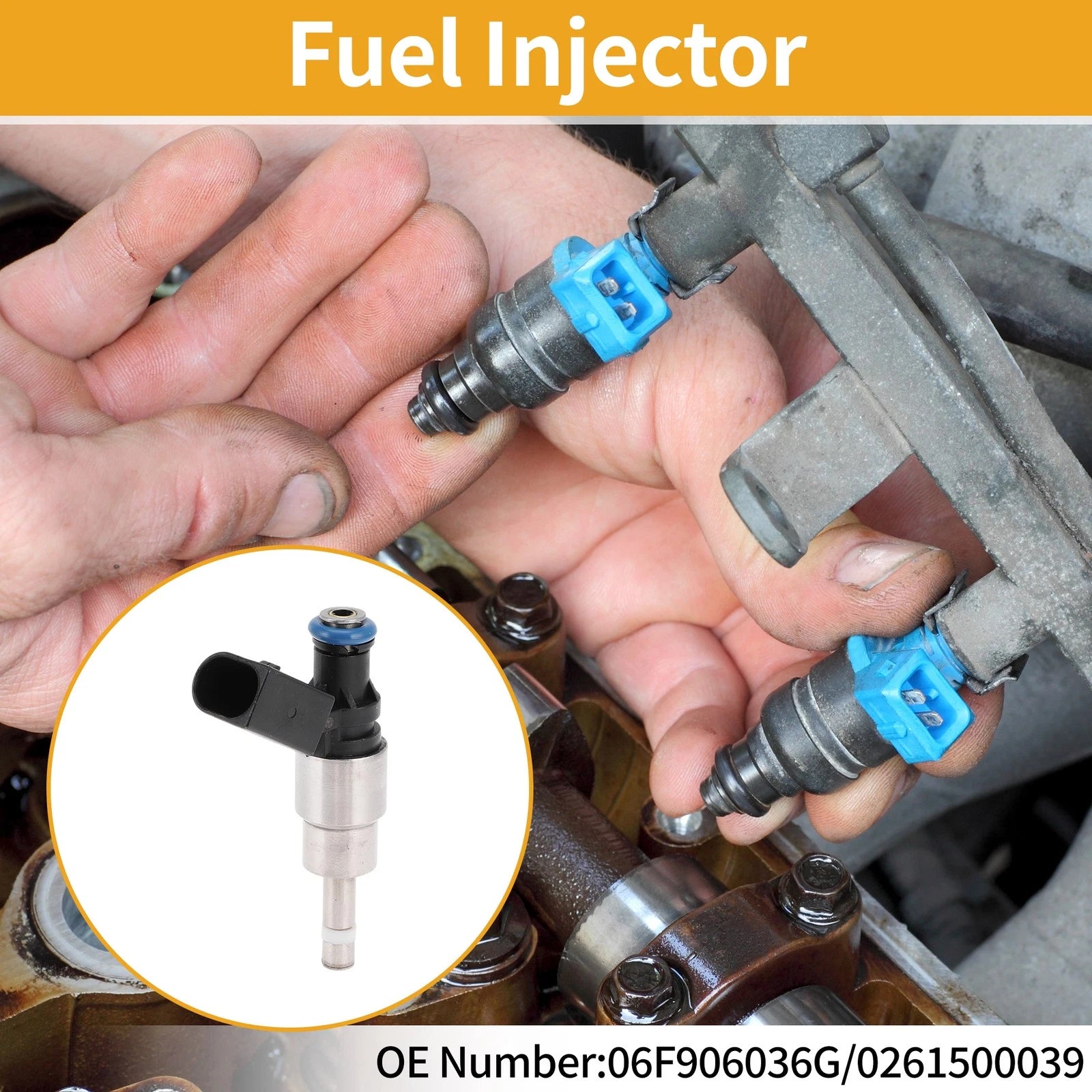 1 Pc Fuel Injector No.06F906036G/0261500039 for Audi A3 2.0 TFSI (2006–2008)