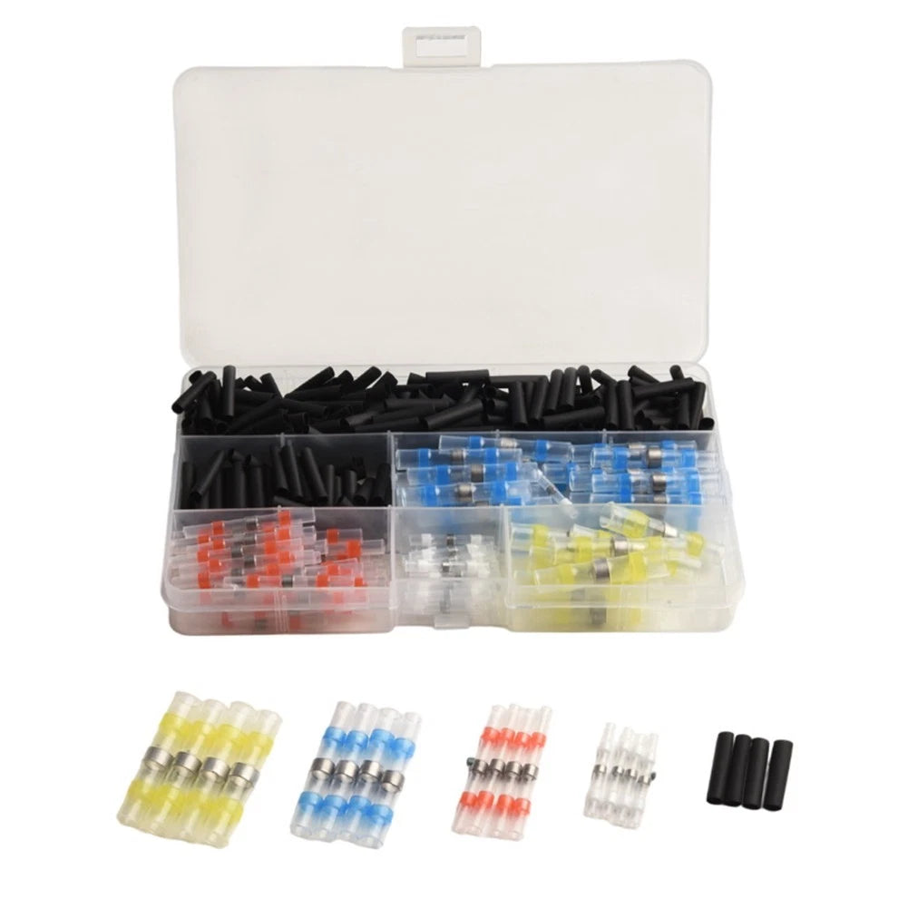 350PCS Waterproof Heat Shrink Solder Butt Wire Connector Kit