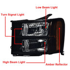 Smoked Black Headlights for GMC Sierra 1500 2500 3500 (2007–2014)
