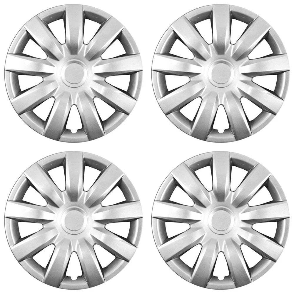 15' Push-on Silver Wheel Cover Hubcaps for 2004-2006 Toyota Camry