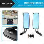 2X 8/10mm Motorcycle Mirrors for Chopper Cruiser Bobber Cafe Racer