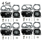 Set of 4 Carburetor Repair Kits for ZAMA RB-156 C1U-W43 C1U-W45 Poulan BVM210VS
